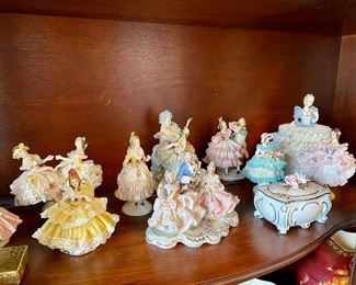 Assorted Dresden Figurines