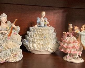 Assorted Dresden Figurines