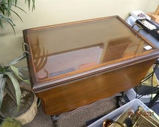 antique drop leaf cart