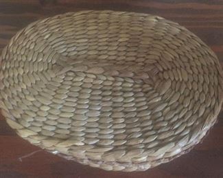 Vintage woven grass Basket with Lid
