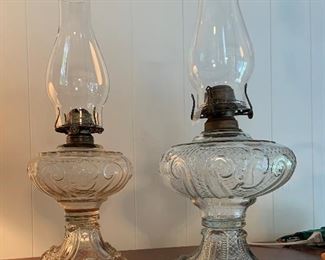 Two Antique oil lamps