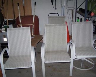 FOUR PATIO CHAIRS