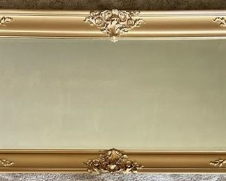 Antique Ornate Framed 47 Inch Beveled Mirror