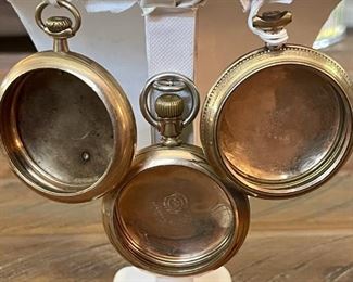 (3) Vintage Pocket Watch Cases Including 20 Year Philadelphia Watch Case, (2) B&B Royal 20 Year Cases