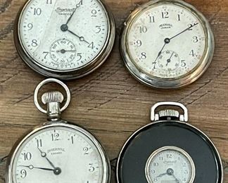 (4) Ingersol Vintage Pocket Watches Including (2) Yankee, (1) Cord & (1) Junior Pocket Watch