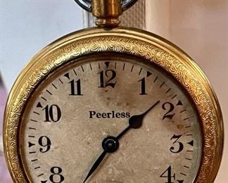 Vintage Peerless Open Front Pocket Watch 