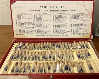 The BESTFIT Assortment 12AA American Balance Jewels For Watches In Original Box 