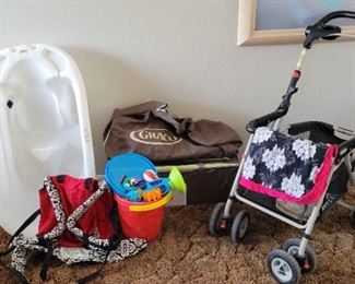 Graco Stroller and Mobile Playpen