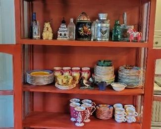 Hand Painted Dishware and Vintage Tins and More