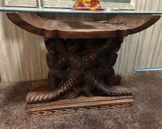 Hand Carved African Bench