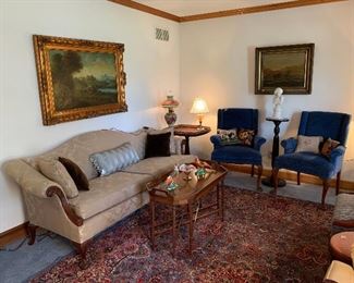 Newer/clean Empire style couch, wing chairs