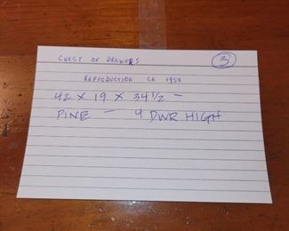 Vintage Reproduction Federal Pine Chest of drawers with brass hardware, all hardware included