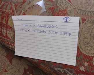 Ethan Allen Camelback sofa