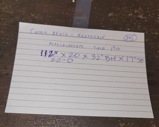 New England Church Bench Massachusetts circa 18th century, 112" long