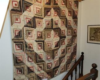 Civil war Era Quilt, Court House Steps Pattern