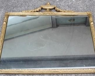 15 - Vintage Gold Gilded Wood Frame Mirror 29 1/2" x 32"
