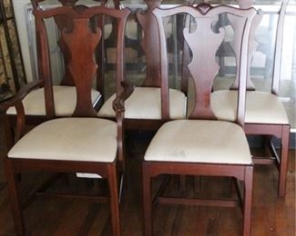 44 - Set of 5 mahogany mahogany dining chairs 41 x 17 x 17 1 Arm chair - 4 side chairs

