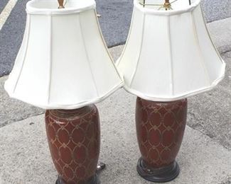 66 - Pair matching table lamps 29" tall
