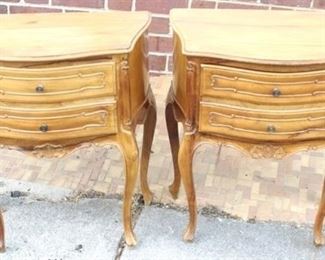 69 - Pair one door French bedside stands 25 x 21 x 12
