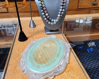 Vintage Mirror and Estate Jewelry