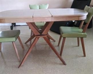 Mid Century Dinette includes 4 chairs