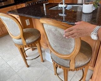 two swivel counter stools