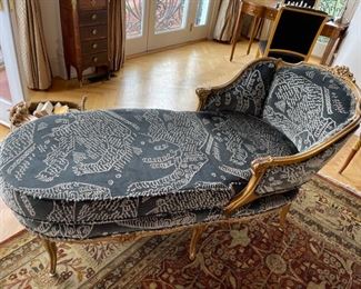 Chaise Lounger reupholster by Dedar Fabrics "Tiger Mountain Fabric