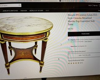 similar table on line now $18,750