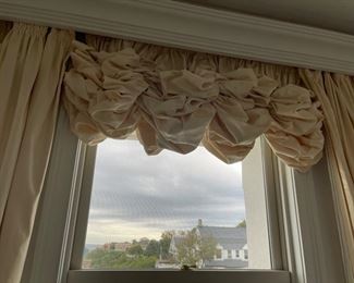 beige curtains