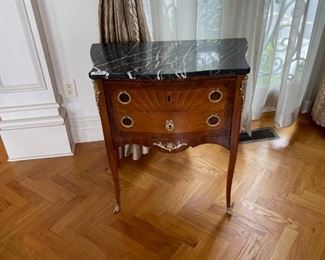 19th century cabinet with marble top