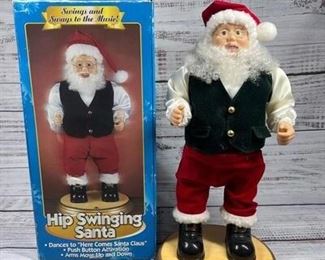 Hip Swinging Santa Claus St Nick Christmas Holiday Animatronic Decoration