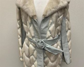 Icy White Fox Fur Coat Jacket