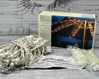 72 Clear Patio Umbrella Lights