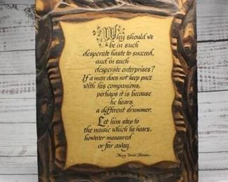 Henry David Thoreau Quote Home Decor Wood Panel