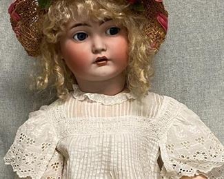 Antique KR Simon Halbig 117 n Bisque Composite Flirty Sleepy Eye Doll