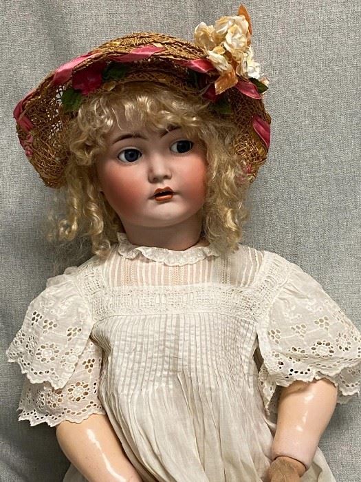 Antique KR Simon  Halbig 117 n Bisque  Composite Flirty Sleepy Eye Doll