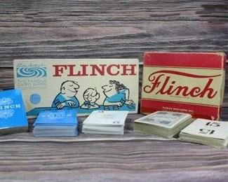 Set of Two Vintage Flinch Card Games