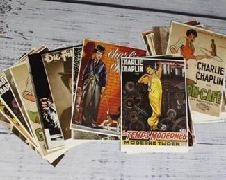 3 Sets of Charlie Chaplin Poster and Photograph Reproduction Postcards