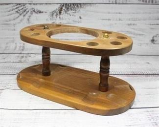 Wood Toothbrush Rinse Cup Holder Stand