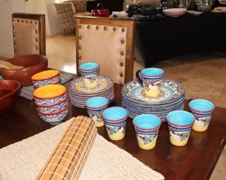 Colorful ceramic set for 8