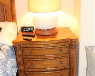Tommy Bahama nightstand with shell- like lamp