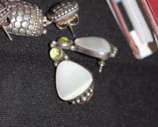 Sterling and mother pearl earrings