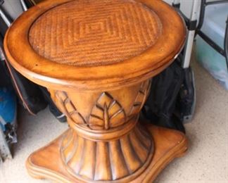 Tommy Bahama round table with glass top (stored in a closet)