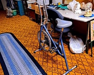 Blue Braided Runner; Stationary Bike and much more.