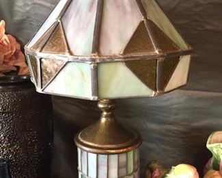 Stained Glass Lamp by local artists Diane Richard 