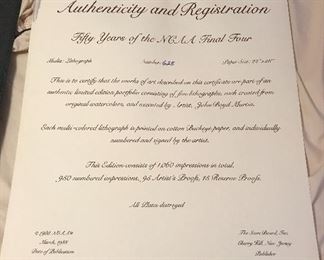 Fifty Years of the NCAA Lithographs set #625