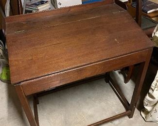Slant top desk, antique
