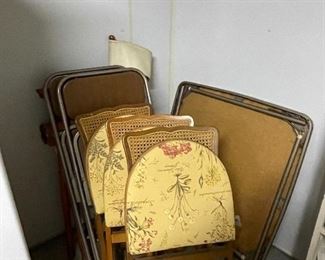 Set of four vintage folding chairs