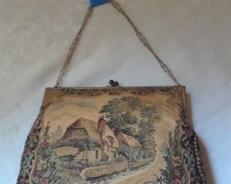 Petit point purse, 19th c. 