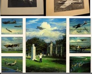 Aviation Lithographs - framed and unframed photographs 
